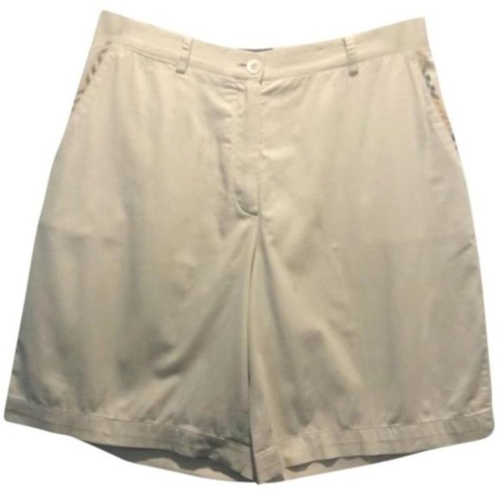 Burberry Golf Bermuda Beige Khaki Shorts Size 2